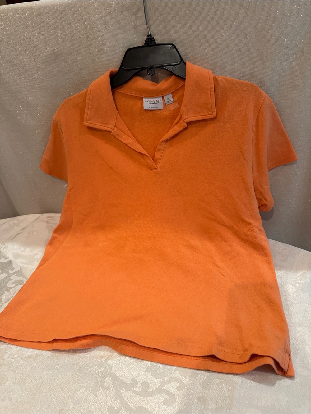 Sonoma Orange Short-Sleeve Polo Top